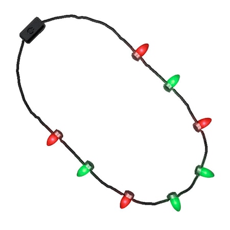 Endless Games Flashing Christmas Lights Necklace, Red & Green EN3335392